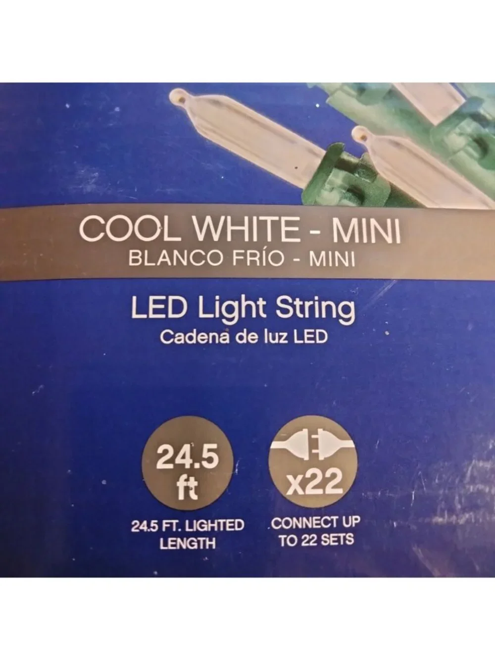 LED Cool White Mini Lights 100ct String 24 feet Indoor Outdoor Wedding Patio
